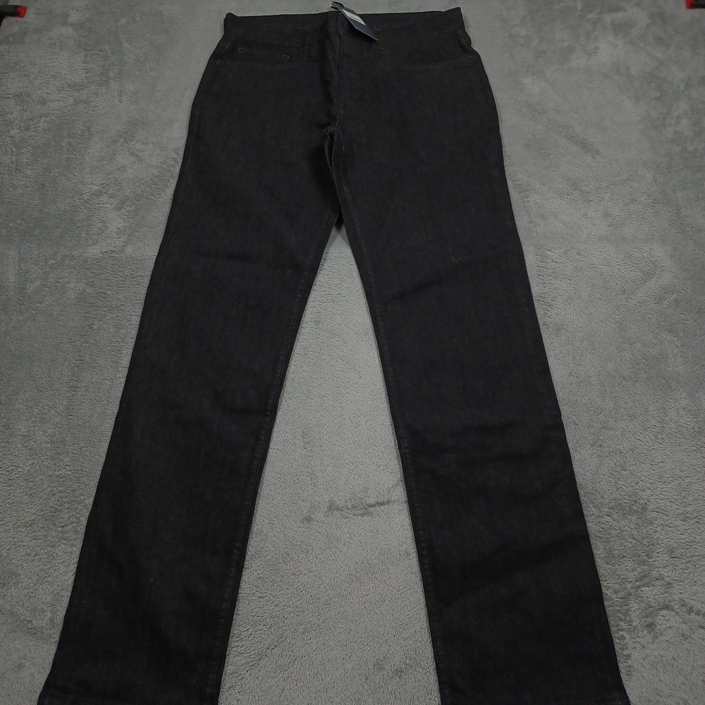 Five Four Jeans Mens 31x32 Black Raw‎ Denim Modern Straight NWT